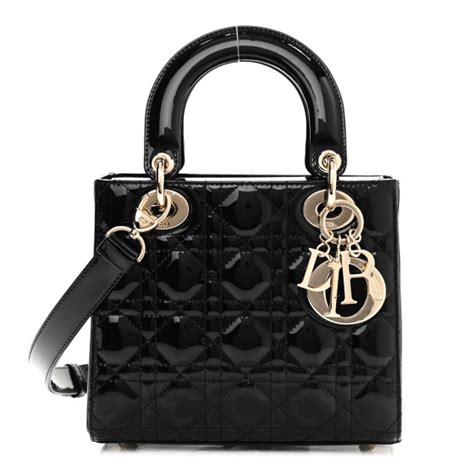 small lady dior black patent